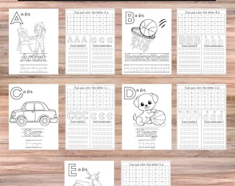 Fun and Interactive ABC Coloring Book – Learn Letters with Tracing & Coloring!