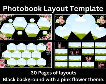 Custom Wedding Photo Book Template | Personalized Memory Book | Elegant Scrapbook Album