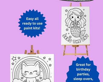 Custom Party Paint Kits – DIY Canvas Painting Activity for Birthdays, Bridal Showers, Baby Showers, Girls' Night, Family Fun & More!