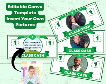 Editable Classroom Cash, Behavior Bucks, Student Teacher Reward Classroom Bucks, Reward System, Instant Download, Printable Money