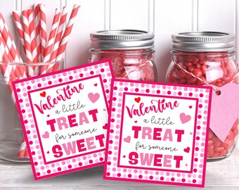 Sweet Treat Valentines, Tarjeta de San Valentín de la escuela, San Valentín de clase, Intercambio de San Valentín, San Valentín imprimible para niñas, Fiesta de San Valentín