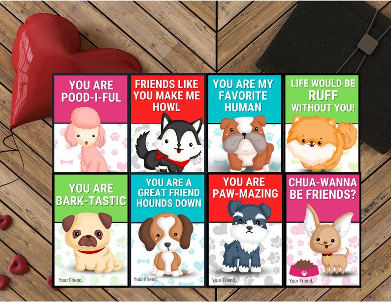 Its Ruff Without You Dog Valentines for Kids, School Valentines, Class Valentines, Valentine ...