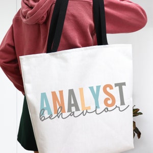 Therapist, Teacher&#39;s Aide Tote Bag, Speech, OT, PT, ABA, Behavior Analyst, Behavior Technician, Gifts for Therapist, Christmas, End of Year