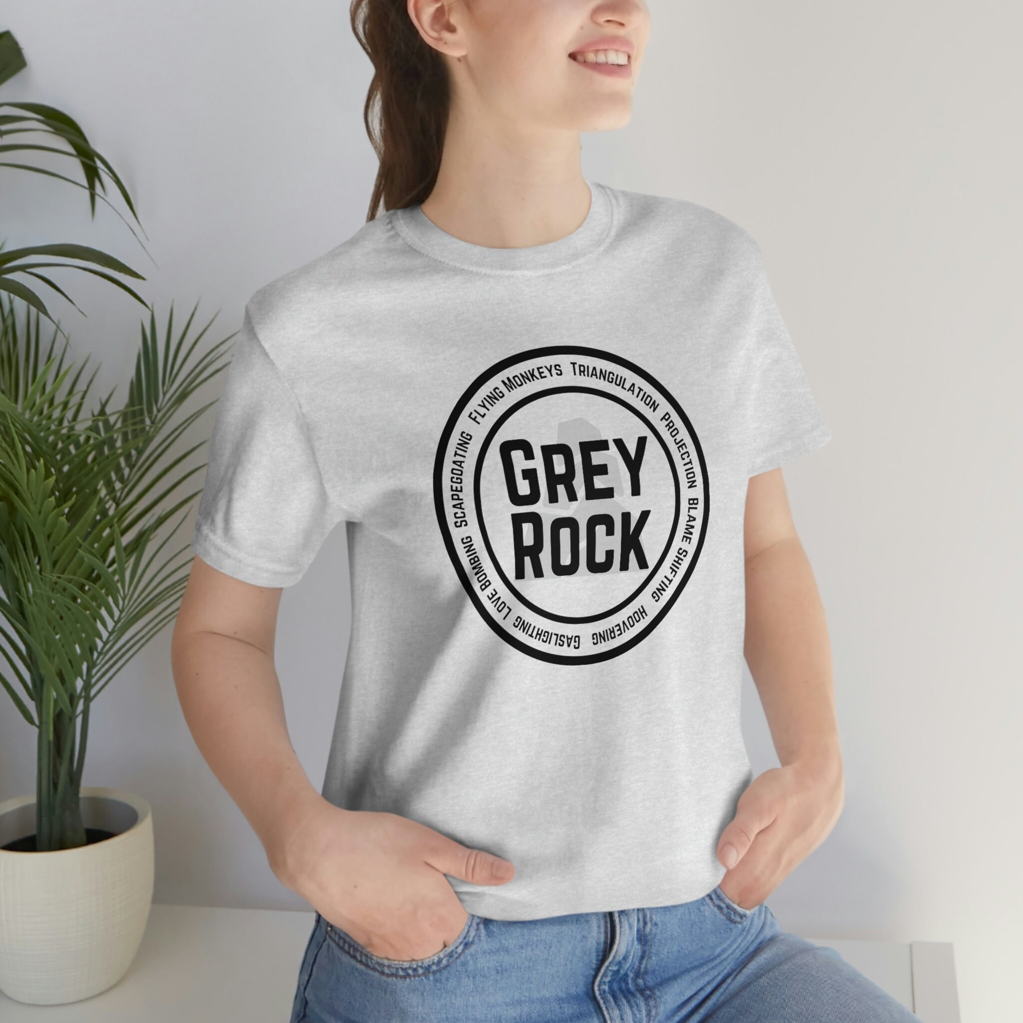 Grey Rock Tee Shirt Etsy