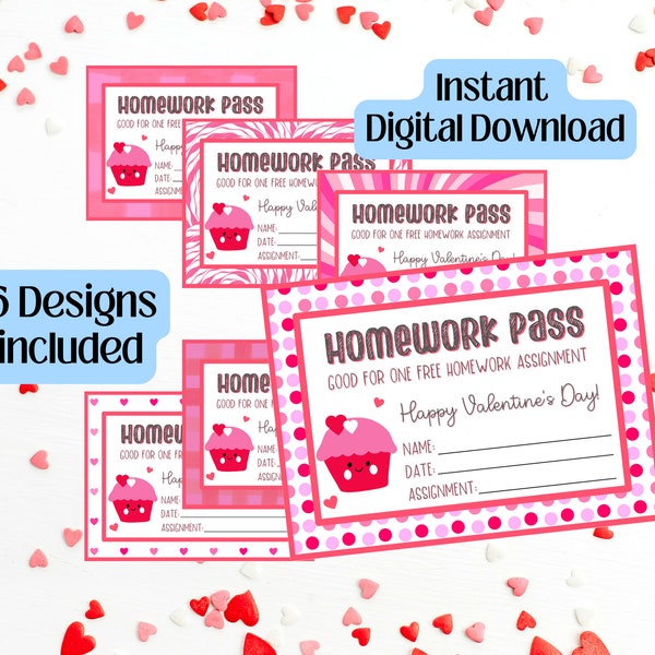 valentine no homework pass Valentine's Day Kids Homework Pass, Elementary School Teacher, Back to School, Teacher Resource Materials, Student Classroom Management Idea