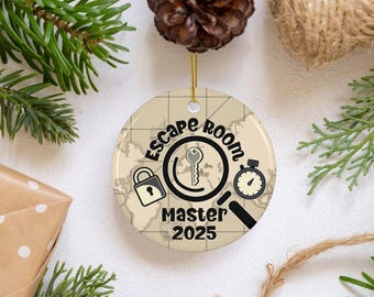Escape Room Master Ornament | Escape Room Birthday | Kids Escape Room | Puzzle Games | Escape Room Tag | Escape Room Christmas Holiday Gift