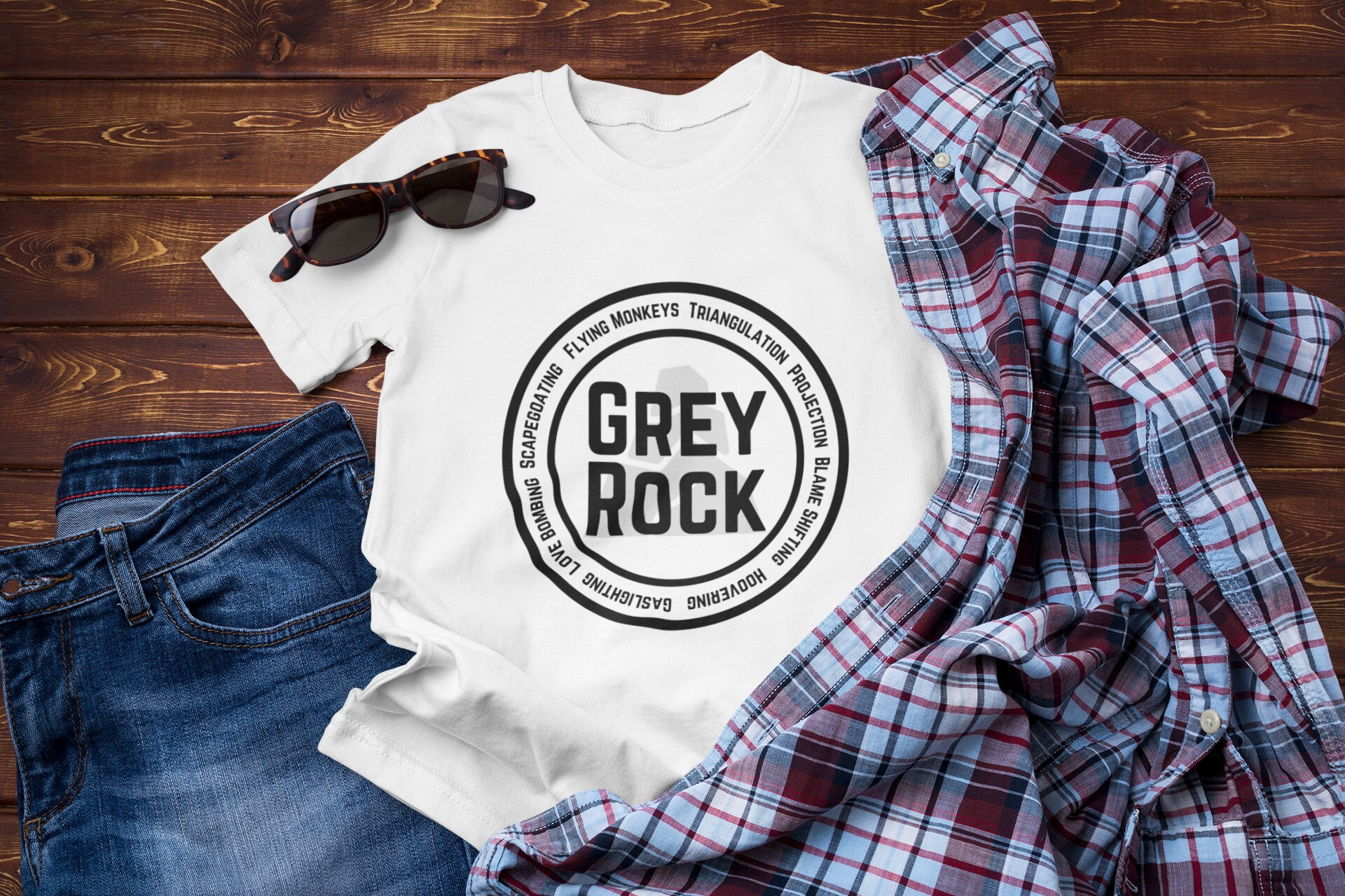 Grey Rock T shirt Repel the Narcissist Narcissist Survivor Npd