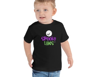 T-shirt per bambini Vibrazioni spettrali di Halloween / Camicia per bambini di Halloween / Maglietta spaventosa di Halloween spaventosa / Camicia di Halloween per ragazzi / Maglietta di Halloween autunnale carina