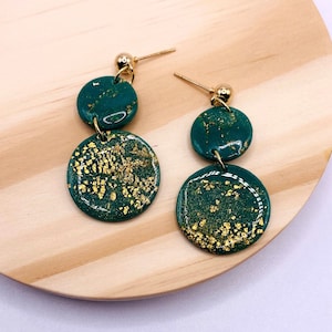 DARK JADE Collection | Polymer Clay Earrings