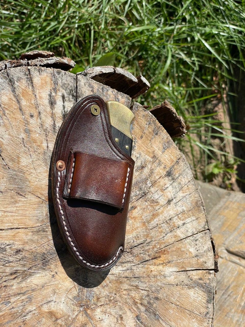 Quick Draw Buck 110 Folding Hunter Knife Sheath Horizontal Etsy