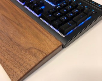 Handmade Walnut Keyboard Wrist Rest: Ergonomic Desk Accessory