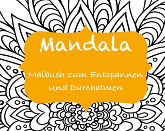 Mandala coloring book with quotes