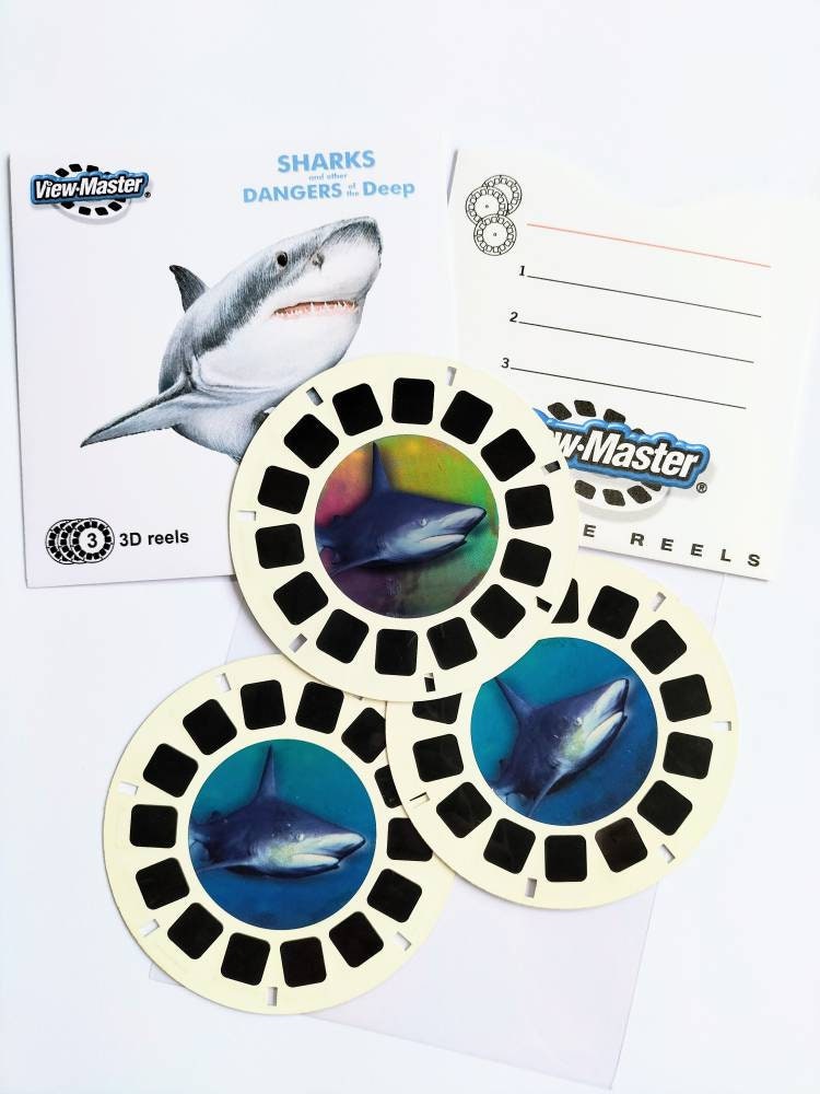 2004 SHARKS and Other Dangers of the Deep Mattel VIEW-MASTER 3