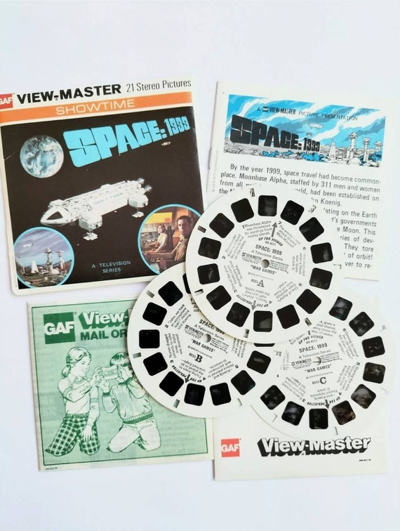 BB451 Showtime SPACE 1999 A Television Series Gaf VIEW-MASTER 3 Reels &  Booklet 