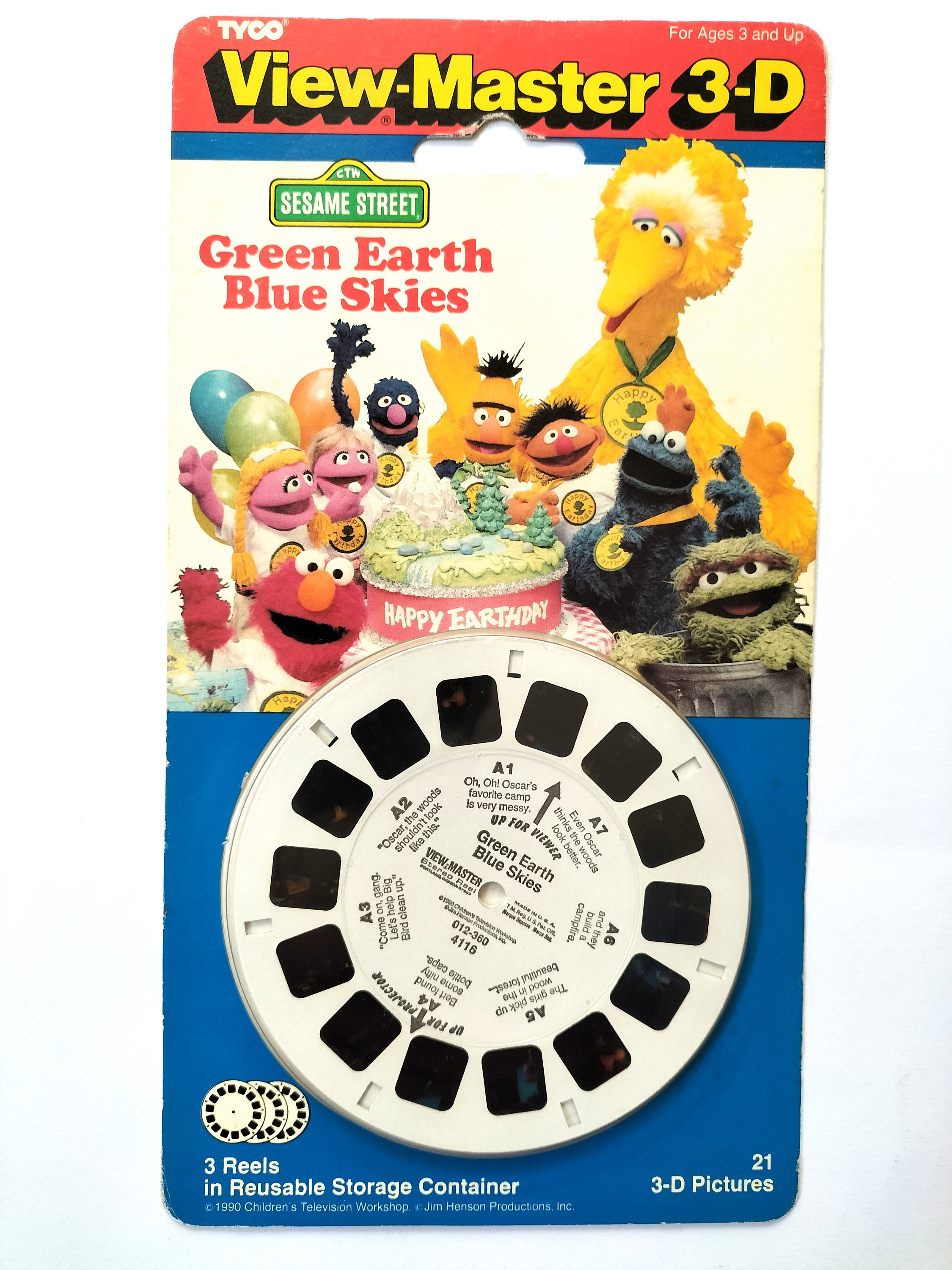 1991 SESAME STREET Green Earth Blue Skies Tyco View-master 3-D New