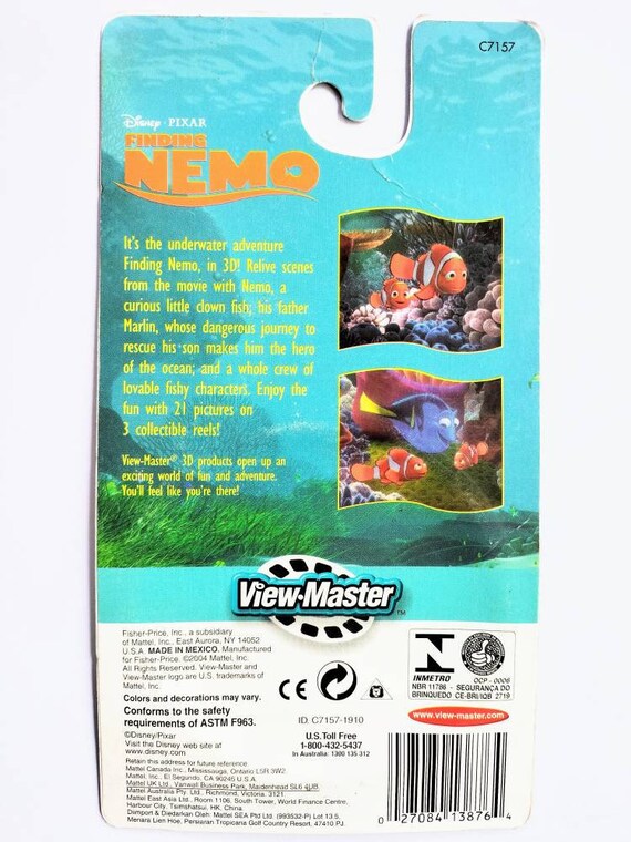 2004 Finding NEMO Mattel VIEW-MASTER Disney Pixar 3D Reels Factory