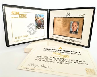 スタートレック TNG 1994 ゴールドスタンプセット：限定版（COA付き 