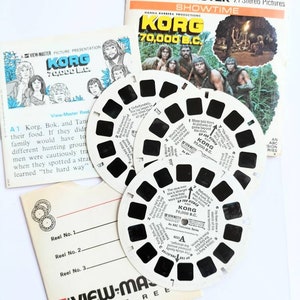 B557 Showtime KORG 70,000 B.C. gaf View-Master NEW 3 Reels, Booklet and Sleeve
