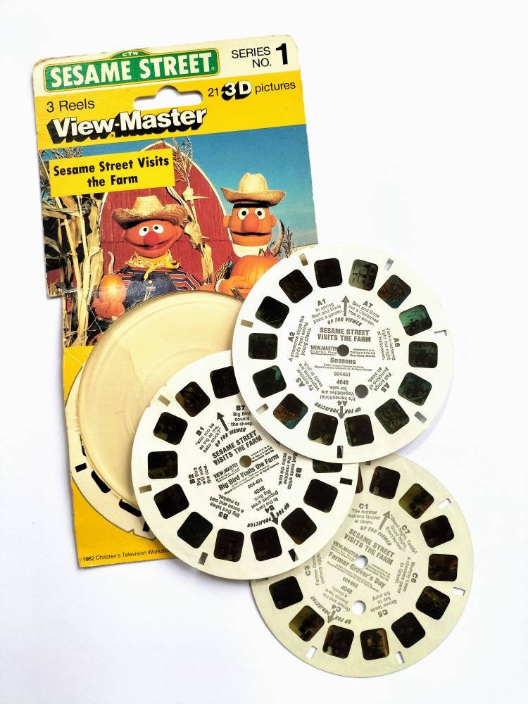  ViewMaster Elmo Wants to Play - Sesame Street 3 Reel Set : Toys  & Games