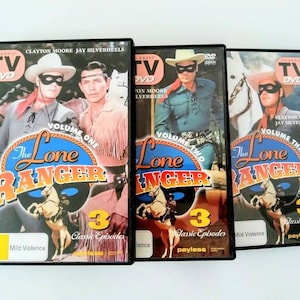 The Lone Ranger Classic TV DVD Complete First 9 episodes 3 DVDs Region 4