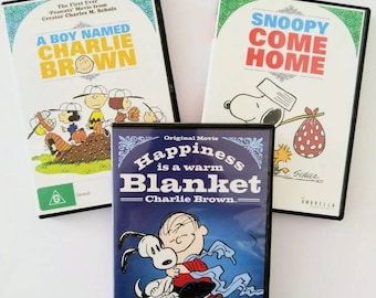 A Boy Named Charlie Brown/Snoopy Come Home/Happiness is a Warm Blanket 3 DVD Peanuts Movie Set