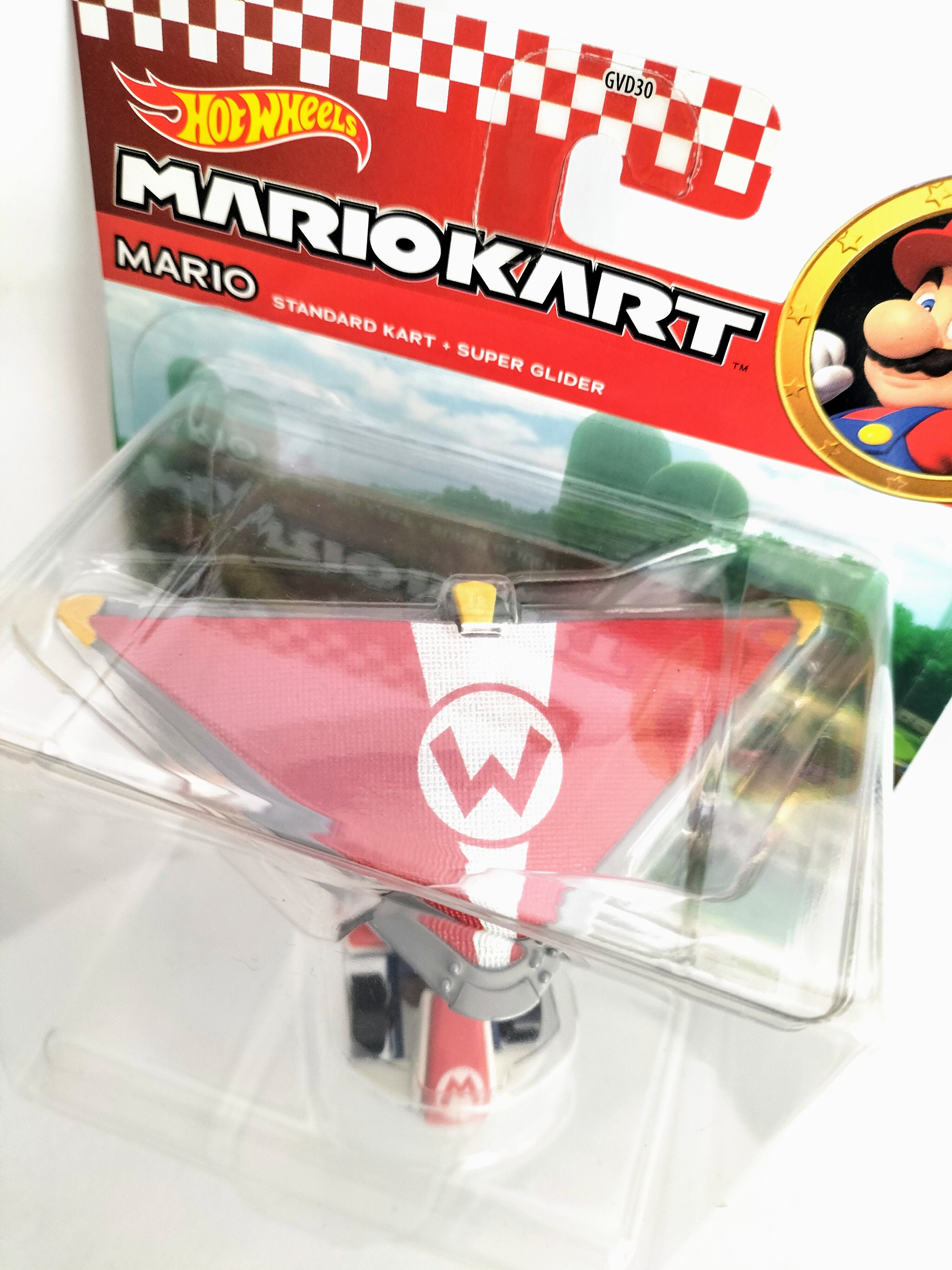 Voiture Hot Wheels Mario Kart - Mario Standard Kart + Super Glider - 1/64 Neuve - Édition Limitée 2021