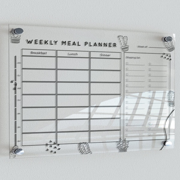Premium  Meal Tracker | Weekly Schedule and free set | Food Planner | Menu | Family Meal Planner | Hotel kitchen | To Do List
