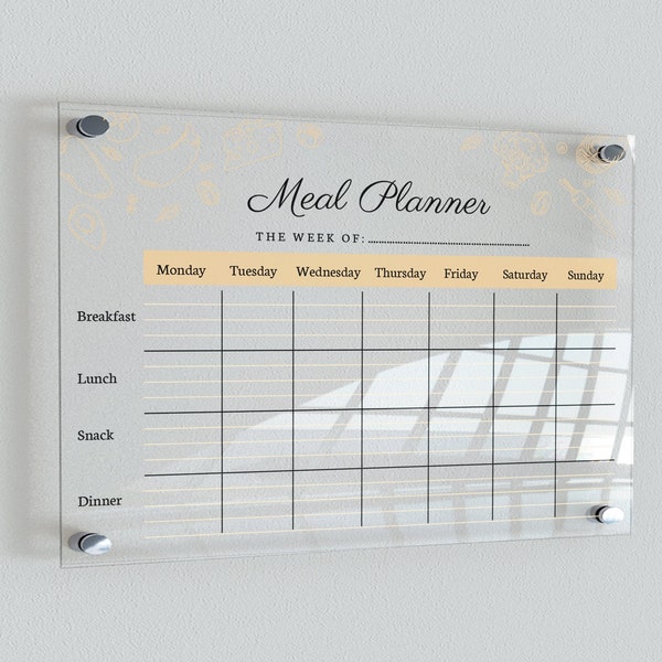 Housewarming Gift Kitchen Planner, Daily Meal Planner, Dry Erase Board Calendar