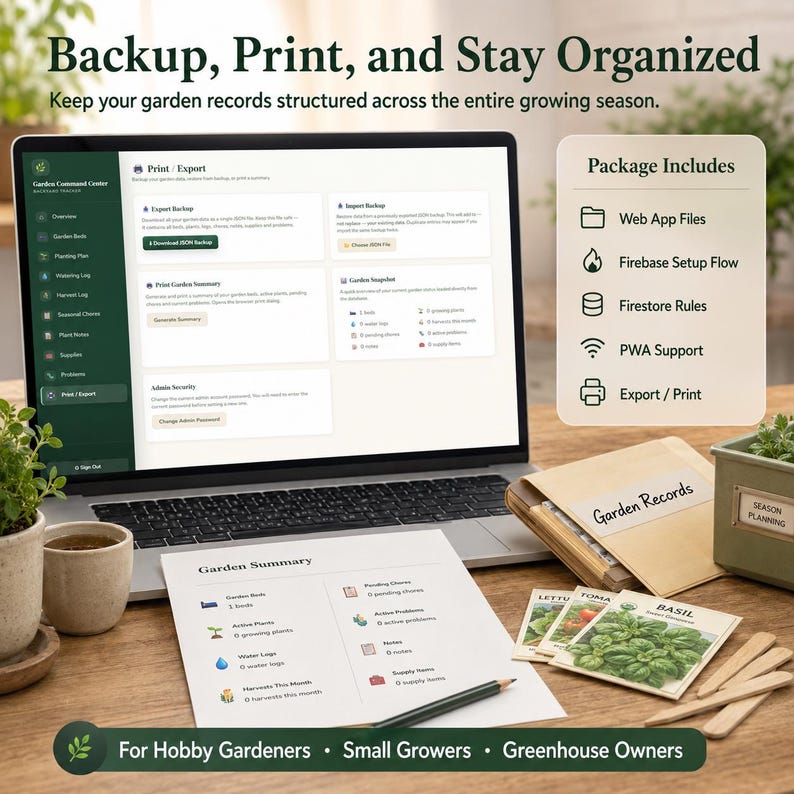 Garden Planner Web App Template: Raised Beds, Seed Planner & Harvest Log image 11