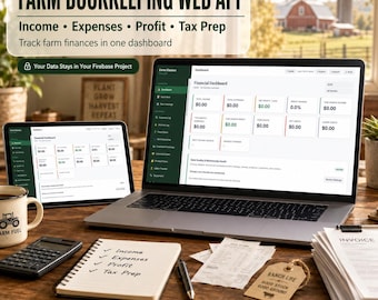 Farm Finance Tracker Web App: Bookkeeping, Income & Expense Dashboard