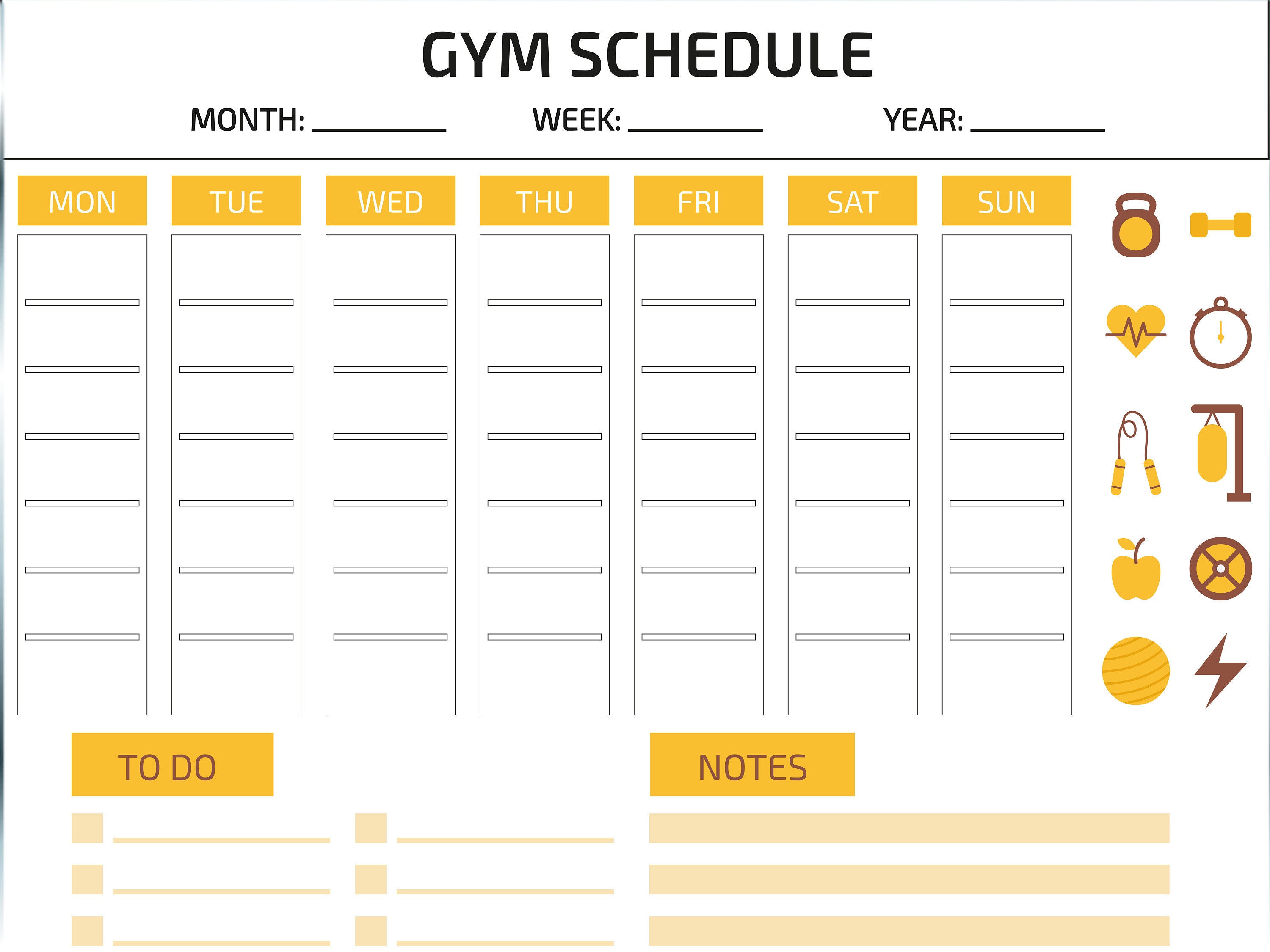 Acrylic Fitness Planner, Gym Schedule, Daily Weekly Tracker Planner Log ...