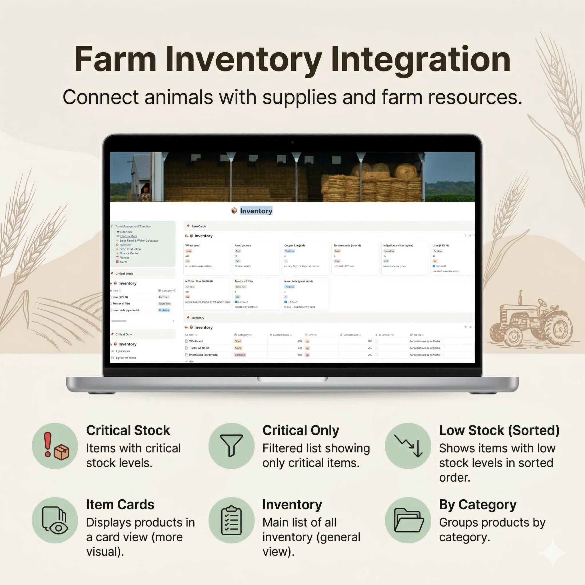 Livestock Record Notion Template: Farm Animal Health & Inventory ...