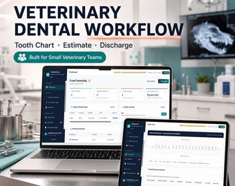 Veterinary Dental Web App Template: Tooth Chart, Case Records & Discharge