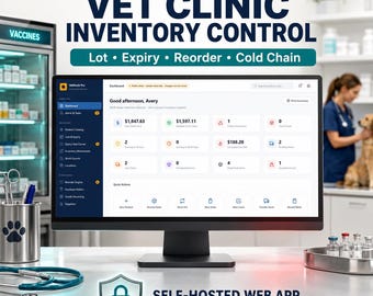 Vet Clinic Inventory Web App Template: Lot & Expiry Tracker, Cold Chain, Purchase Orders