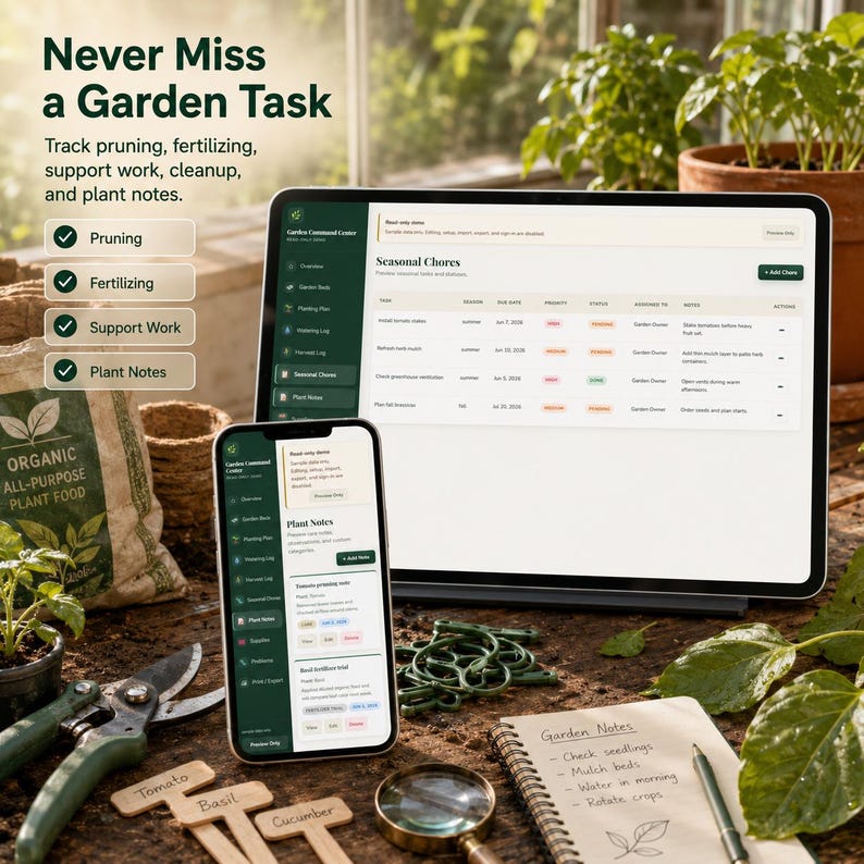 Garden Planner Web App Template: Raised Beds, Seed Planner & Harvest Log image 7