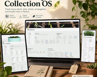Plant Passport Notion Template, Houseplant Care Tracker, Collection Inventory (Digital Download)