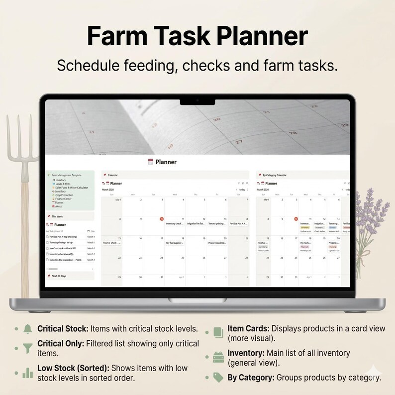 Farm Task Planner
Schedule feeding, checks and farm tasks.