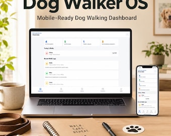 Aplicación para negocios de paseadores de perros: CRM de clientes, registro de paseos y pagos.