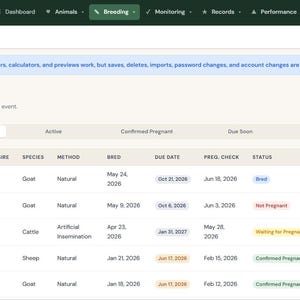 Aplikacja internetowa Livestock Herd Tracker: Rejestry bydła, kóz i owiec zdjęcie 16