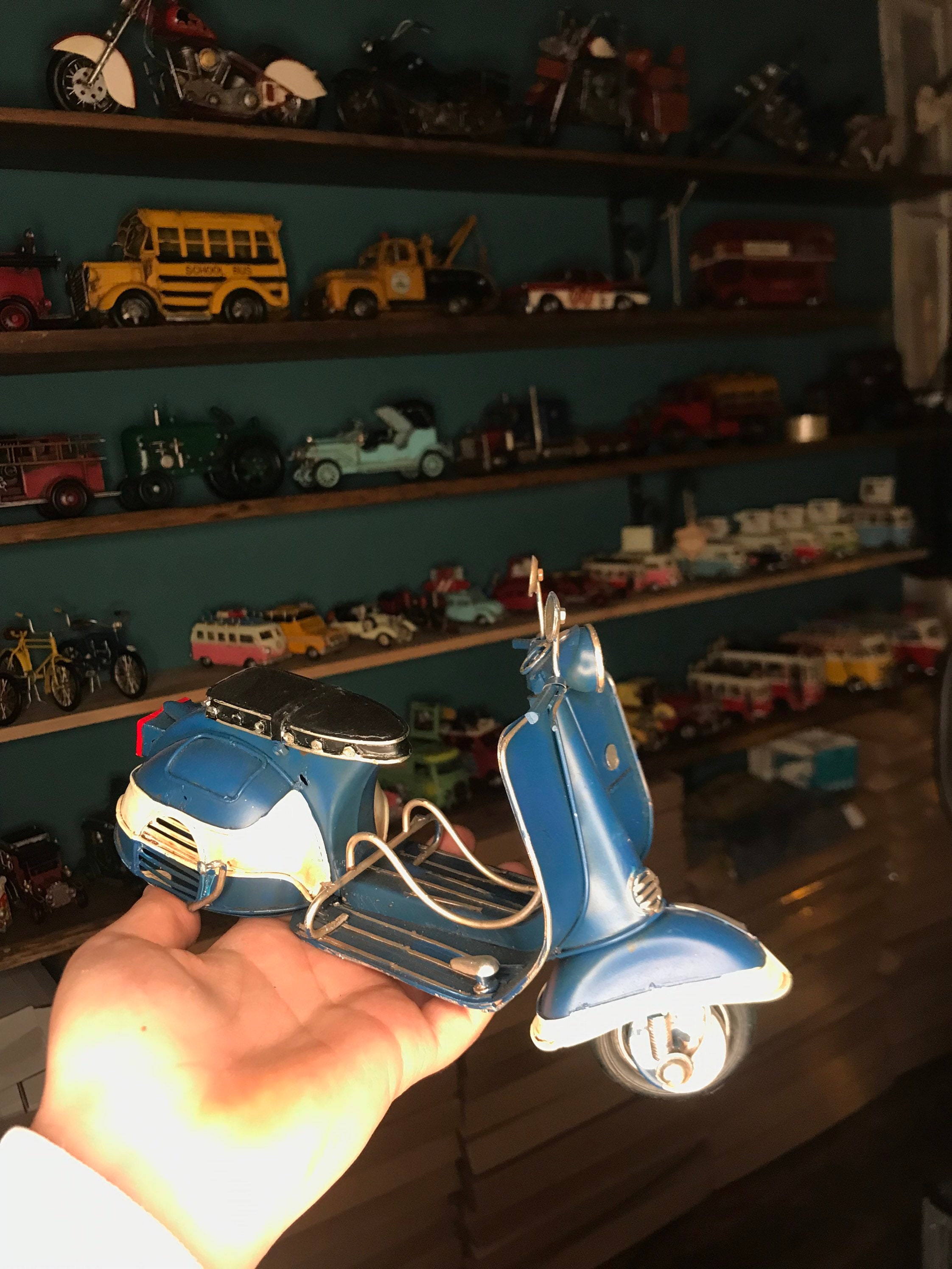 VESPA ORNAMENTS Blue Scooter Diecast Etsy