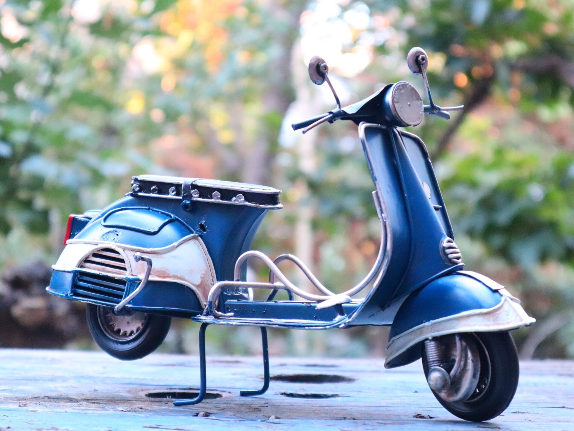 VESPA ORNAMENTS Blue Scooter Diecast Etsy