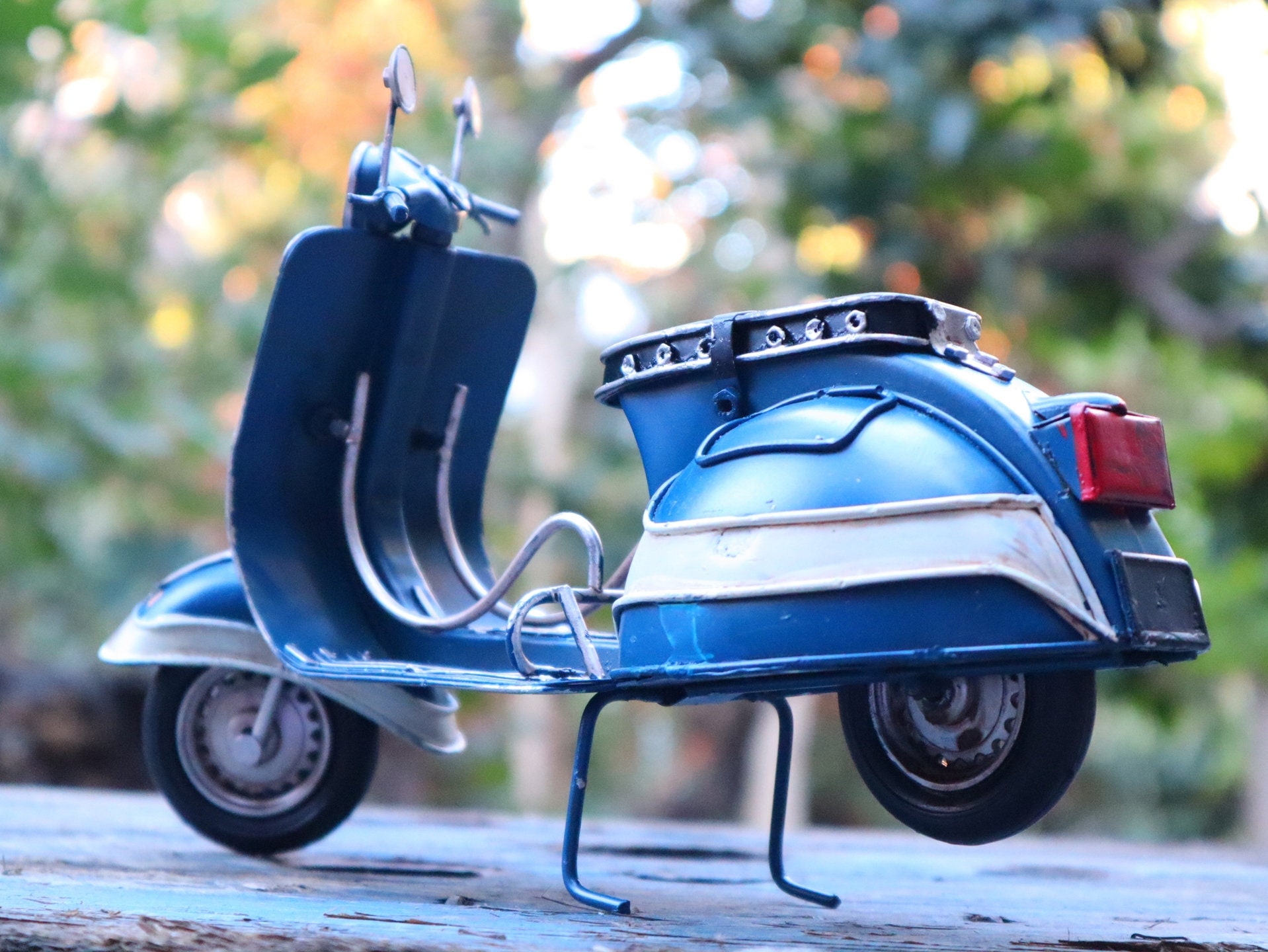 VESPA ORNAMENTS Blue Scooter Diecast Etsy