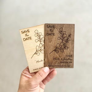 Rustic Wedding Save The Date Magnet, Wooden Save The Date Magnet