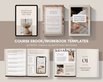 Course Creator, Coaching, Ebook or Workbook Templates, Worksheets, Lead Magnets, Editable Templates, Canva Templates