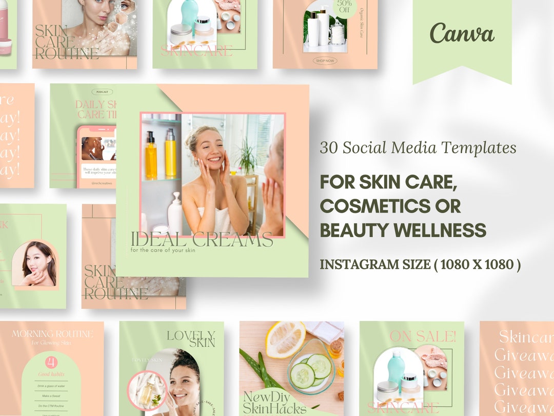 Editable Social Media Instagram Post Canva Templates for Bloggers ...