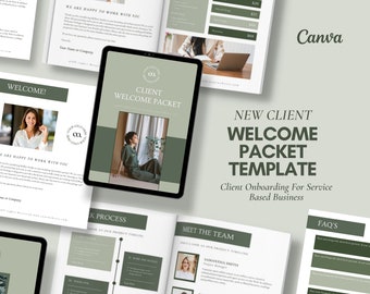 Editable New Client Welcome Packet, Welcome Pack, Service Business, Welcome Guide, New Client Service Guide, Onboarding Template.