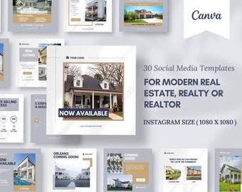 Social Media Post Templates for Realtor | Real Estate Marketing | Realtor Branding | Engaging Post | Instagram Templates | Canva Templates