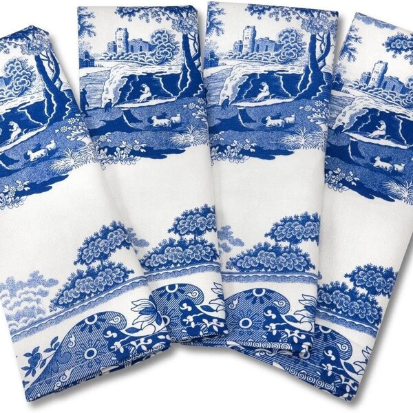 Tovaglioli in cotone italiano Spode blu (set da 4)