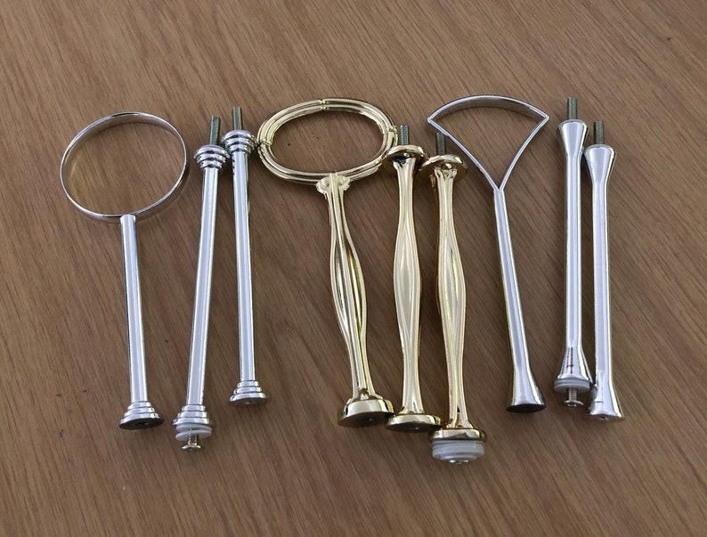 2/3 Tier Metal Cake Stand Fittings Gold/silver Finish 3 Designs Available Etsy New Zealand