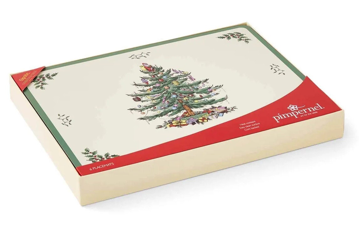 Spode Pimpernel Christmas Tree Placemats 12 X 9 set of 6 Etsy